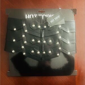 Hot Topic Black Corset Belt with Silver Accents